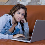 teen on laptop