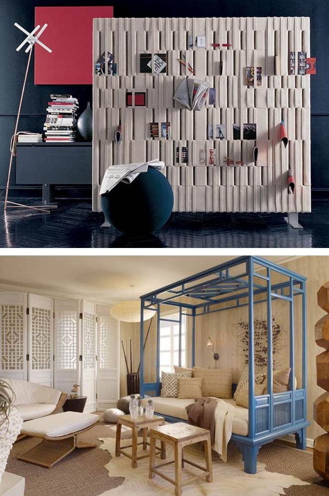Portable dividers to separate your open-concept layout